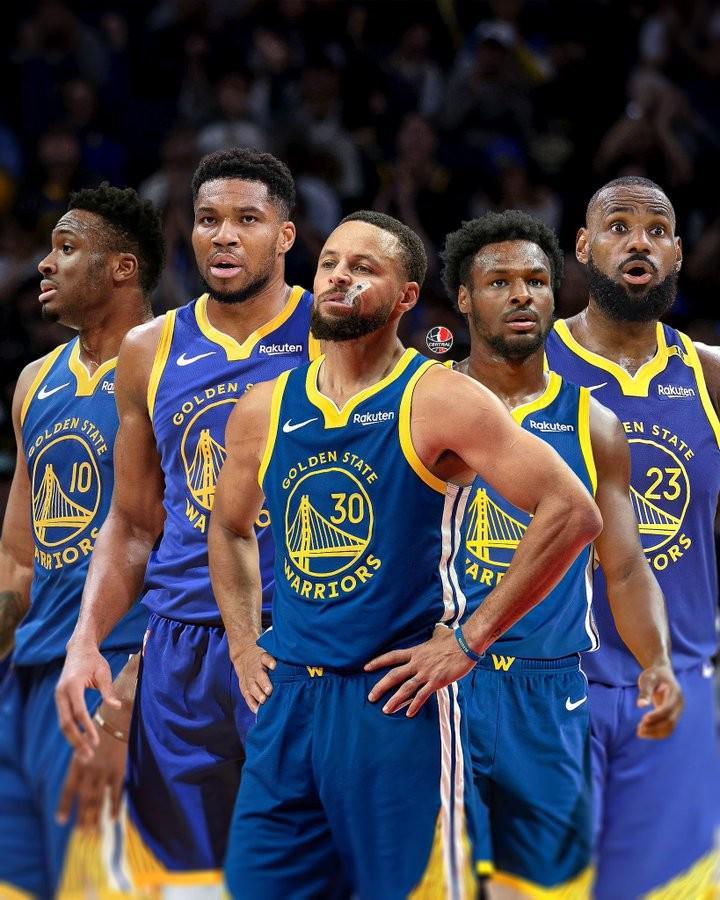 开云APP-抽象，美媒恶搞勇士下赛季阵容：库里+字母哥兄弟+詹姆斯父子